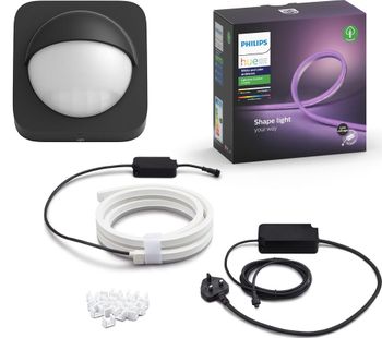 PHILIPS HUE Hue White & Colour Ambience Outdoor LightStrip & Hue Outdoor Motion Sensor Bundle - 2 m, White