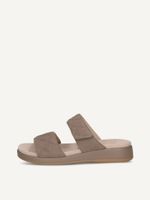 caprice mule brown made of leather without heel size 37