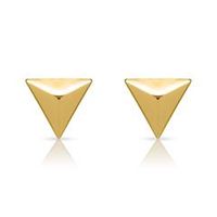pendientes piramide plata 925 banados en oro