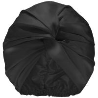 slip pure silk turban various colours - black