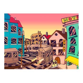 Papel Pintado 3d - Morning In A City (400x309 Cm)