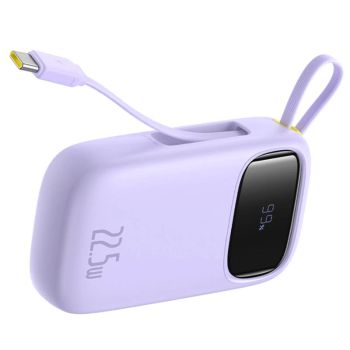 Baseus Q Electricity 3 22.5W 73Wh 20000mAh Poder Bank con pantalla LED y cable integrado USB-C Batería externa Fuente de