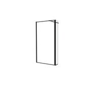mampara de ducha fija borde de serigrafia negra 2hojas vidrio 8mm antical con barra negra 73-120cm tamano739-75940x200cm