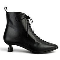 lolas zapatos de tacon bruxa botin cordon negro para mujer