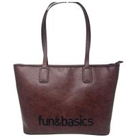 fun  basics bolso de mano complementos senora fb0120 marron para mujer