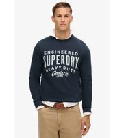 superdry para hombre m2013793a sudadera con cuello redondo machined goods workwear marino m casual algodon