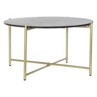 mesa centro marmol hierro 81x81x44 negro