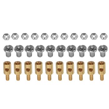 50PCS Conectores de varilla de empuje ajustables de 2,1 mm con topes de enlace para aviones RC