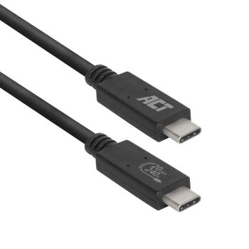 Cable USB-C ACT AC7431 USB4 20 Gbps 240 W certificado USB-IF 1 metro