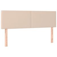 pack 2 uds cabeceros cama  panel de cabeceras cuero sintetico capuchino 72x5x7888 cm
