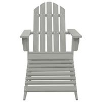 silla de jardin  silla de exterior  sillon con otomana de madera gris