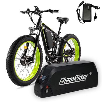 [EU Direct] Chamrider Polly B 36V 36Ah 1296Wh Batería de bicicleta eléctrica de tubo inferior - Alimentada por celdas de