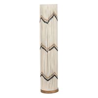 lampara pie en algodon trenzado crudo 25x25x125 cm