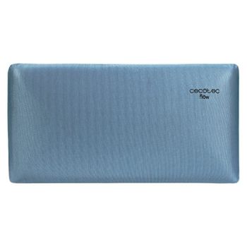 Cecotec Almohada Flow Luxury 135 cm. 100% Viscoelástica Firmeza Medio-Alta Núcleo con Carbono Activo Tacto Extra Suave Funda Transpirable Azul