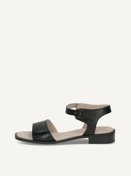 CAPRICE Heeled sandal, black, made of Leather with Block heel, Size 36