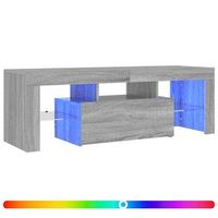 mueble de tv con luces led gris sonoma 120x35x40 cm vidaxl