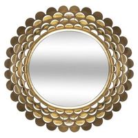 flor espejo de metal dorado d91cm