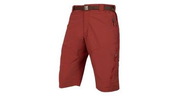 Pantalon corto endura hummvee hombre con forro rojo