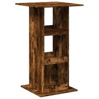 mesa alta bar  mesa de bistro con almacenaje madera roble ahumado 60x60x102 cm