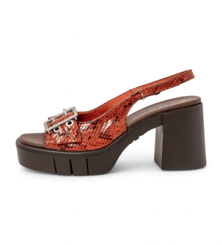 Art para mujer. 119941288003_006 Sandalias de piel 1994 Eivissa rojo (42), 8 a 10cm, Velcro, Casual, Fiesta