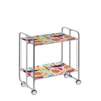 carrito auxiliar plegable bauhaus con ruedas r armazon metalico gris 2 niveles 4 posiciones ajustables49