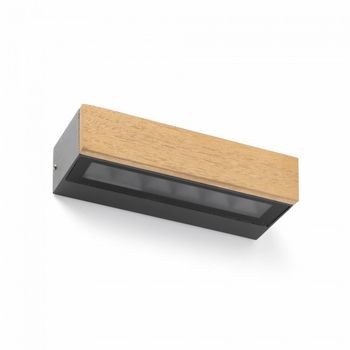 Aplique de exterior led doro madera (2x6.5w)