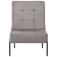sillon de relax  silla de relax  silla de relajacion de terciopelo gris claro 65x79x87 cm