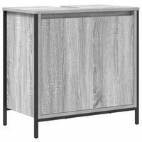 mueble de bano con lavabo gris sonoma 60x345x60 cm vidaxl