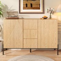 aparador - mueble para salon y comedor - mdf - natural 1155x40x76cm