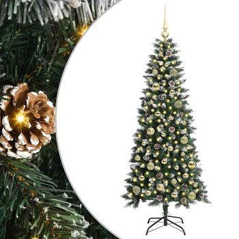 Árbol De Navidad Artificial Con 150 Led Verde 66 X 66 X 150 Cm