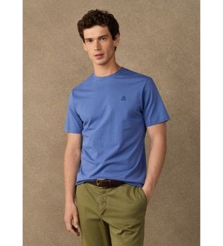 Hackett London para hombre. HM5000147 Camiseta H Small Logo azul (S), Casual, Algodón, Manga corta