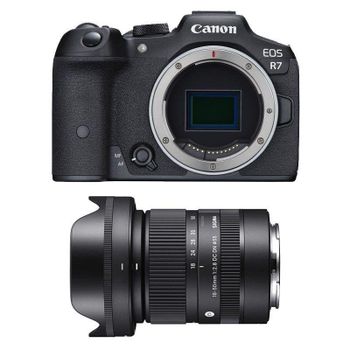 Cámara Mirrorless Canon EOS R7 32.5MP 4K 18-50mm F2.8 WiFi Bluetooth
