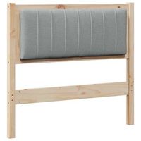 cabeceropanel de cabecero tapizado marron 90 cm madera de pino macizo
