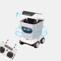 mss z6757 rtr 164 24g mini coche rc divertido control remoto cubo de basura robot luz led rotacion de 360  modelos de