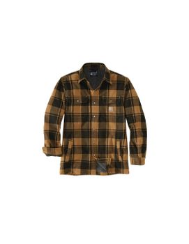 Camisa Carhartt Flannel Sherpa-Lined Jac Hombre Marrón