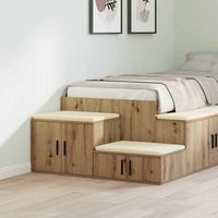 vidaxl armario de almacenamiento 2 uds roble artisan 108 x 41 x 40 cm