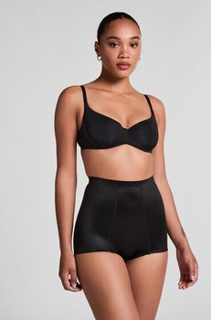 Hunkemöller Braguita scuba moldeadora de cintura alta Negro