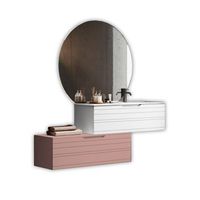 composicion bano lavabo derecha 4 piezas solmira blancorosa empolvado en mdf