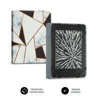 funda libro electronico clever ebook case 6 marmol negro