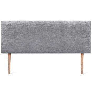Dhome Cabecero De Lana Natural 145x115cm Con Patas Camas 140/135 - Gris Claro