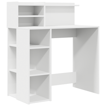 Escritorio | Mesa De Trabajo Con Estante 90 X 48 X 101,5 Cm Madera De Ingeniería