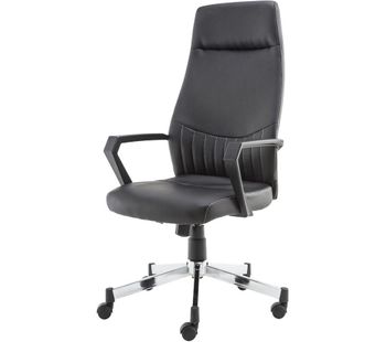 Brooklyn High Back Faux-Leather Operator Chair - Black, Black