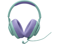 auriculares gaming - jbl quantum 100m2 circumaurales diadema con cable microfono cyan
