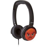 gv-emj11 earmojis angry face kids headphones - black black