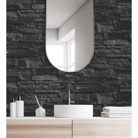papel pintado vinilico lavable no tejido imitacion efecto piedra pizarra con relieve - verius 6900 de gaulan - rollo de 10 m x 053 m