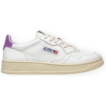 Autry Zapatillas Medalist Low Leather W - White/Dewberry para mujer