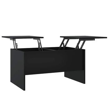 Mesa De Café - Mesa De Centro Madera De Ingeniería Negra 80x50x42,5 Cm