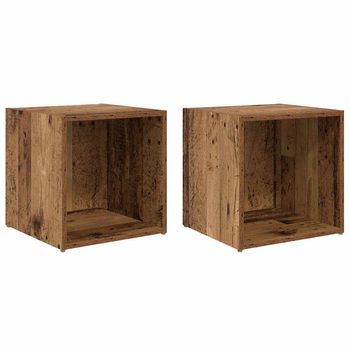 Conjunto De Mueble De Tv 2 Uds | Mueble De Salón | Gabinete De Tv Madera Vieja 37 X 35 X 37,5 Cm
