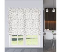 estor enrollable estampado jazz blanco y marron 180 x 250cm