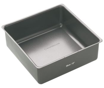 Molde de tarta cuadrado 30cm en acero gris